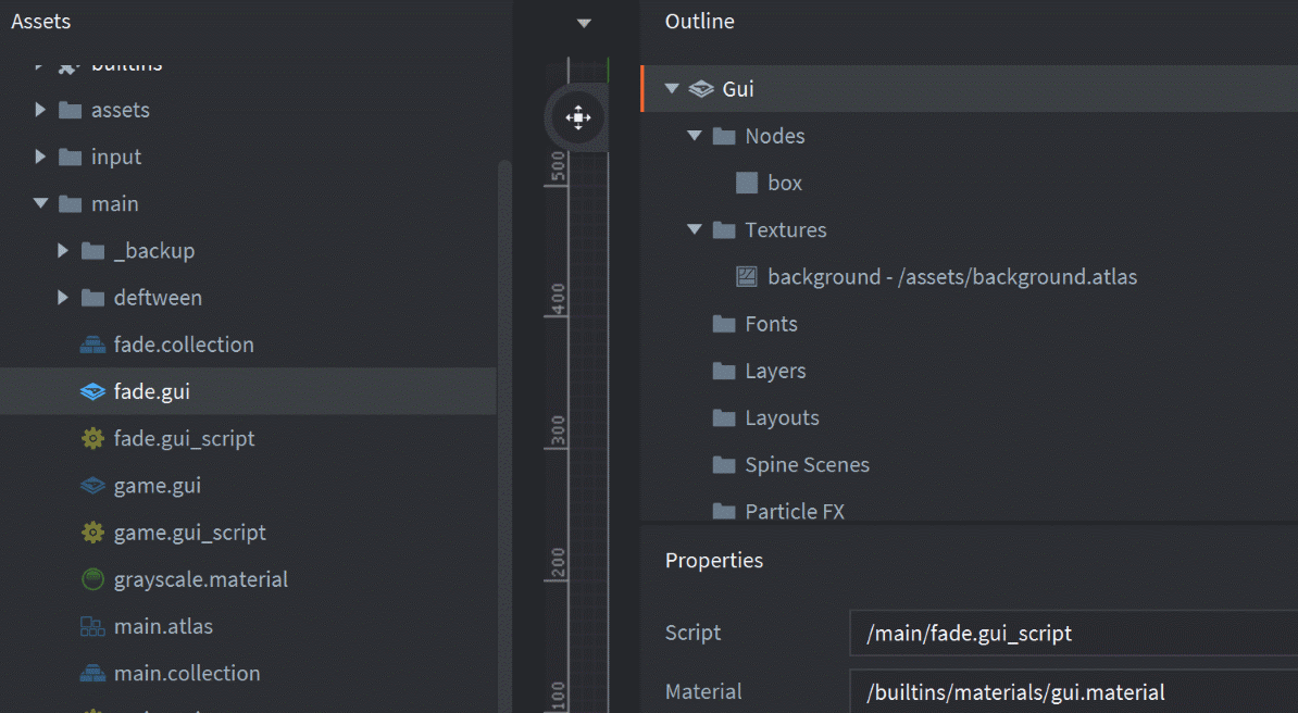 【Defold】GUIで画面全体をフェードイン・フェードアウトさせる – KAZUPON研究室